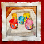 68  Hand blown Murano glass tumblers 2018 (No.42) Framed