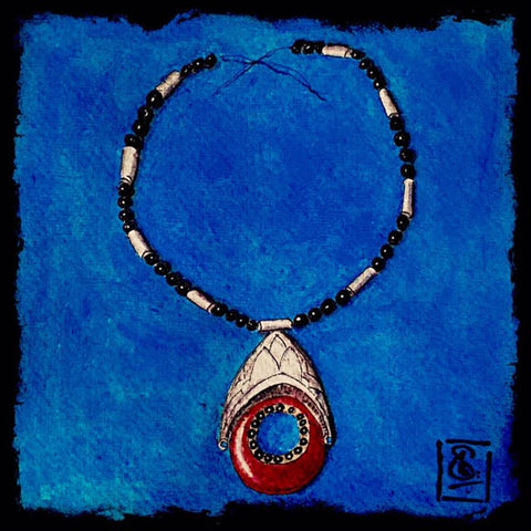 61  Another Berber Necklace  2018 (No.3) FRAMED